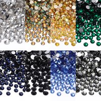 1440Pcs SS6-SS20 1440Pcs Top Glass Crystal Non Hotfix Rhinestones Flatback Glitter Stones Nail Art Decorations DIY Accessories