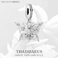 Butterfly Charm Pendant Nature Summer High Quality 925 Sterling Silver Jewelry Trendy Gift For Women