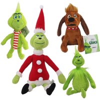 HOT 2026 New Christmas Grinch Plush Toy Green Haired Monster Children's Christmas Cartoon Gift Doll