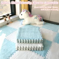 30 x 30 x 1 cm, 16 Stück, Baby-Spielmatte, Kinder-Schaumstoffteppich, EVA, rutschfeste ineinandergreifende Matte, leicht zu reinigen, geeignet für Sch