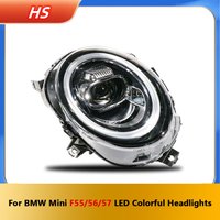 Headlight Assembly for BMW MINI 14-21 Modification F55 F56 F57 LED Steering Start Colorful Headlamp Assembly