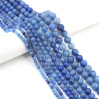 4 6 8 10mm Blue Aventurine Beads Natural Stone Healing Crystal Round Loose Spacer Bead For Jewelry Making DIY Bracelet Necklace