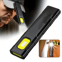LED Torch Portable Mini Flashlight 800LM Rechargeable Pocket Light Magnetic Base Clip Work Light Hiking Fishing EDC