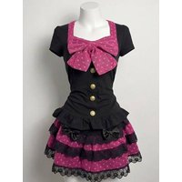 Y2K Kawaii Lolita Skirt Sets Women Sweet Ruffle Tops High Waist Slim Skirt 2 Piece Japanese Vintage Casual Outfits