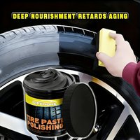 Black Gloss Tire Coating Paste, Long-Lasting Tire Shine Cream & Wax, Motorcycle Tire Brightener, Ideal for Tire Polishing & Care