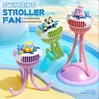 Baby Stroller Clip Fan with 3 Speed Settings Doll Baby Octopus Blower Quiet Travel Gear for Outdoor Camping Bedroom Sleeping