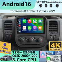 Radio samochodowe Android 16 do Renault Trafic 3 2014-2021 i Opel Vivaro B 2014-2018, odtwarzacz multimedialny, nawigacja GPS, DSP