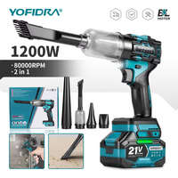 YOFIDRA 80000 RPM Borstelloze 2-in-1 Turbo Blower Jet Fan & Stofzuiger Handheld Stofblazen Tool voor Makita 18 V Batterij Pins