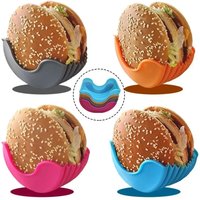 1pcs Reusable Burger Rack Useful Gadgets Silicone Frame Burger Tool Holder Shelf Storage Kitchen Organizer Tools Dining Bar Home