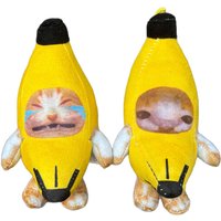 17cm Banana Cat Doll Pendant Keychain Crying Happy Banana Cat ,1pcs/pack