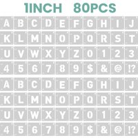 80Pcs 1/2/3 In Children's Painting Templates Letter and Number Stencils For Painting on Paper Wood Metal Glass Wall Decoration