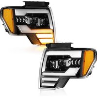 2009-2014 for F150 Raptor Headlight Assembly with 5 Lighting Modes Turn Signal & DRL LED Headlights Low Beam & High Beam