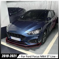 For Ford Focus MK4 ST Line 2019-2021 Pre-LCI Front Bumper Lip Chin Spoiler Splitter Lip Guard Protector Cover Kit Tuning