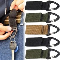 1-4pcs Outdoor Tactical Molle Belt Keeper Webbing Clip Keychain Holders Backpack Carabiners Hook Water Bottle Hanger Key Ring