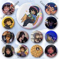 Q-Quackity Fanart 32mm 58mm 75mm 44mm 25mm Anime Badges Brooches DIY Pins Decorations Birthday Gifts