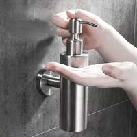 304 Stainless Steel Soap Dispenser Wall Mounted 200ml New Hotel Liquid Soap Dispenser Hand Soap Dispenser Bathroom Accessories