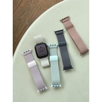 Magnetic solid colour Strap For Watch Band Ultra 42mm 46mm 49mm 41 45 Correa Elasticity Band For iwatch 10 9 8 SE 7