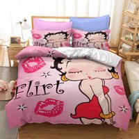 Sexy Lady Betty Duvet Cover Pillowcase Bedding Set Single Twin Full Size for Kids Adults Bedroom Decor