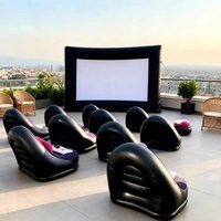 Large Outdoor 24 feet Inflatable Projector Screen Blow up Movie Screen for Backyard Party and Events
