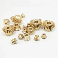 High-Precision 0.4/0.5/0.8 Module 90° Right-Angle Bevel Gears, 1:1 Ratio Small Module Conical Gears with Micro Straight Teeth