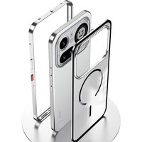 Case For Nothing Phone 4A Pro Phone 4A Aluminium Alloy Metal Frame Bumper Frosted Acrylic Magsafe Wireless Charging Cover