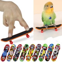 Cartoon Multi Pattern Skateboard Metal Stand Finger Jumpboard Beginner's Matte Small Skateboard Children's Toy Fingertip Table F
