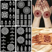 1pc Flower Tattoo Stencils Mandala Henna Tattoo Stencil for Women Henna Stencil for Wedding Festival Party Body Painting Tools