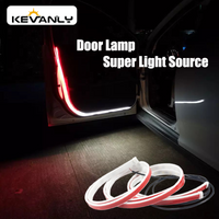 12V Car Door Opening Warning Led Lights Welcome Decor Lamp Strip Strobe Car Opening Door Signal Lamp Auto Decorative Lighting