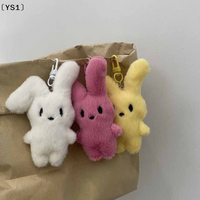 〔YS1〕Fashion Rabbit Keyring Lovely Plush Stuffed Animal Keychain For Women Girls Versatile Bag Charm Pendant Birthday Gift