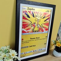 Anime Pokemon 3D Lenticular Poster Zapods Articuno Moltres Come Alive with amazing 3D Effects Wall Art Print(Without Frame)