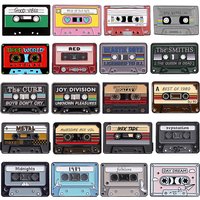 Retro Fine Line Cassette Collection Enamel Pins Nostalgia Tape Best Of 1980 Brooches Lapel Badges Punk Jewelry Gifts for Friends
