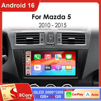 9" For Mazda5 2010-2015 Carplay Android Auto Car Stereo Multimedia Player Radio Android 16 GPS Navigation Wifi BT FM SWC USB
