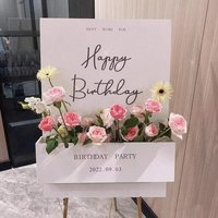 Personalized Flower Box Wedding Welcome Sign DIY Flower Box Foam Board Frame Box Birthday Party Baby Shower Marriage Decor Suppl