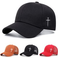 2026 New Baseball Hat Side Cross Embroidered Hip Hop Hat Daily Commuter Decoration Hat Sunshade Hat Unisex Breathable Mesh Hat
