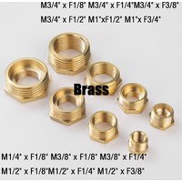 1/2/5/10Pcs Brass BSP Reducing Hexagon Bush Male To Female Adaptor Fuel Water Gas Oil 1/8”1/4”3/8”1/2”3/4”1”