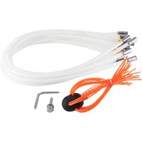 Chimney Sweep Cleaning Brush Tool Kit and 8 Flexible Rods Snap Locking 45 Degree Angle By Drill for Fireplace Flue Home