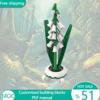 67 PCS Flowers Lily Of The Valley MOC Customize Modular Building Block Creative Design Popular Design DIY Boy Assembly Toy Gift