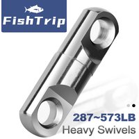 FishTrip Fishing Solid Swivel 5-10pcs Heavy Duty Column Rotating Bearing Swivels Fishing Hook Lure Connector