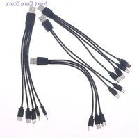 2/3/4/5 Port USB To Type-c Splitter Adapter Cable USB To Type C Multiple Charging Cable 1/2Pcs 20cm