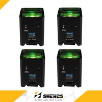 SHEHDS 2/4/6 stuks 6x18W Wifi LED-lampen met afstandsbediening via app, draadloze DMX512-verlichting met batterij voor bar, disco, bruiloft, feest, DJ