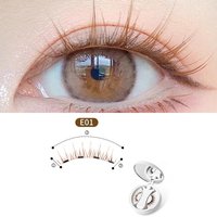 Brown Magnetic False Eyelashes Natural Soft Light Weight Eye Makeup Set With Applicater One-piece box Easy To Carry Eyelash Too