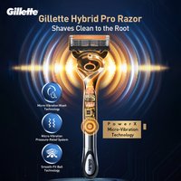 Gillette Fusion 5 Proglide Hybrid 2.0 Power Razor 7 Replacement Blades with Lubricating Strips for a Smooth Glide