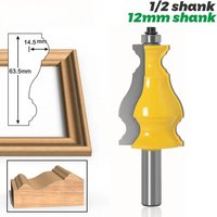 1pcs 8mm shank 1/2" Shank 12mm shank Large Elegant Picture Frame Molding Router Bit - 1/2" Shank 12mm shank
