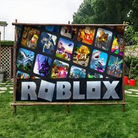 Hot Game-R-Robloxs Cartoon Flag Wall Hanging Banner Decoration Household Home Decor