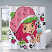 Strawberry Short Cake Shower Curtains, Bathroom Decor