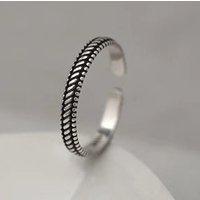 925 Sterling Silver Weave Small Open Rings For Women Engagement Wedding Luxury Jewelry Girl Accessories Wholesale Jewellery