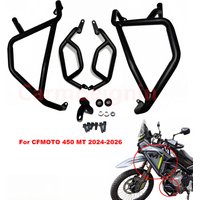 24-26 For CFMOTO 450 MT Motorcycle Crash Bars Engine Guard Upper & Lower Bumper Frame Protector No Drill Accessories Anti-Fall