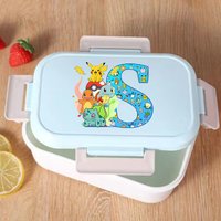 Anime Pokemons Large Capacity Lunch Box for Boys Girls Pikachu Cartoon Letter Printed Bento Box Portable Food Storage Container