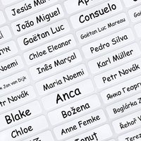 Personalized Name Stickers Custom Waterproof White Labels Stick on Tag Kids Teacher Parents School 40*10mmDaycare