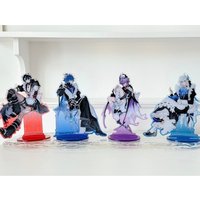 4Pcs/Lot Maid Outfit Acrylic Standee Durin Neuvillette Kyryll Chudomirovich Flins Peruere Father Butler Style Figure Table Decor